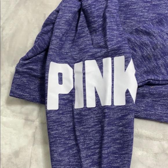 PINK cropped purple sweater - Picture 3 of 3